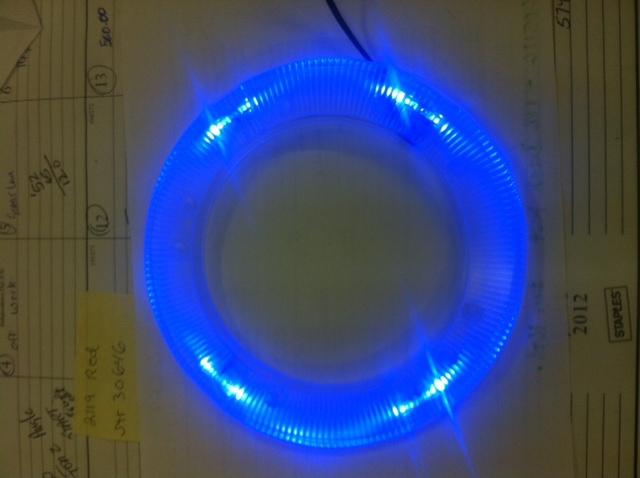 Lighted speaker rings ( one pair 2 ) blue 