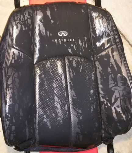 Infiniti g37 g25 g35 left front upper seat cushion cover leather black oem