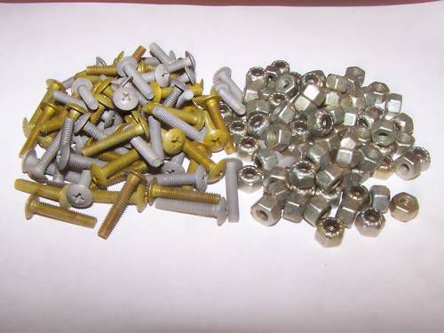 100 sets 8-32 philips head aluminum bolts &amp; steel nuts