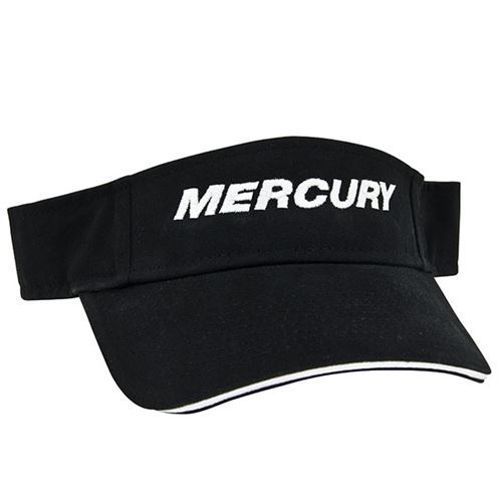 Mercury marine 100% brushed cotton twill sandwich visor black / white