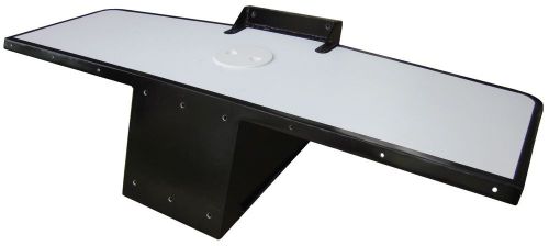 A custom aluminumoutboard bracket w/ platform | cust-alum marine