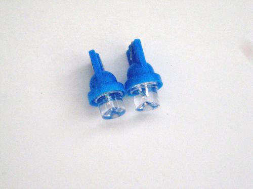 2 bbt super bright blue 12 volt led t-10 wedge base light bulbs