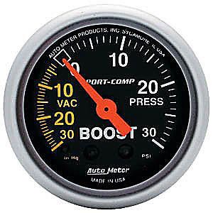 Autometer 3303 sport comp boost vacuum gauge