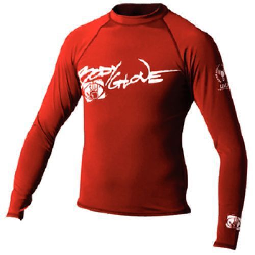Sports dimensions #1211snn - basic men long sleeve lycra rashguard - red - small