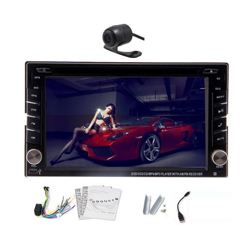 Wince 2din car stereo in-dash dvd cd player mp3 tv ipod bluetooth gps nav camera