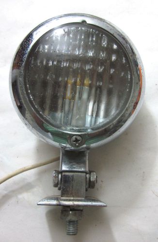 1 vintage us400 chrome round bezel clear curved glass back up light reverse lamp