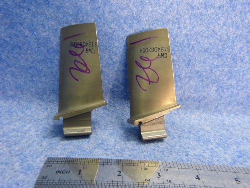 Lot of 2 aviation titanium turbine engine blades 6a4198 only for collectors