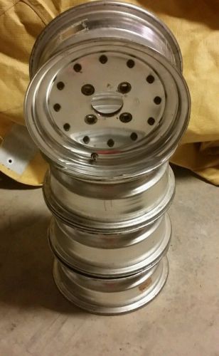 Spun aluminum wheels 13&#034; 4 lug mustang corvair datsun falcon - 4 on 4.5&#034;