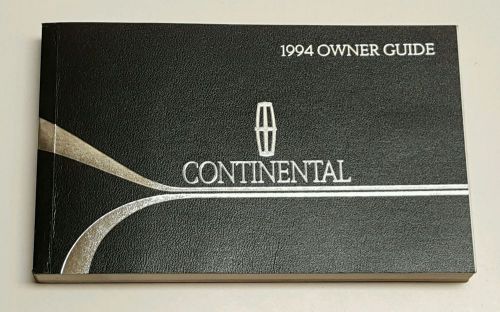 1994 lincoln continental owners manual guide executive signature series v6 3.8l