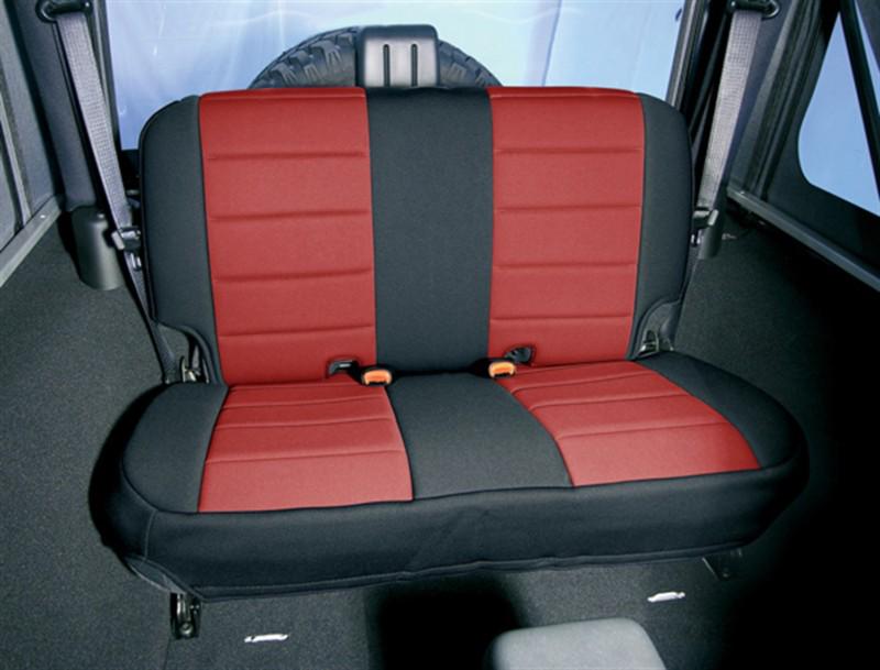 Rugged ridge 13262.53 custom neoprene seat cover red