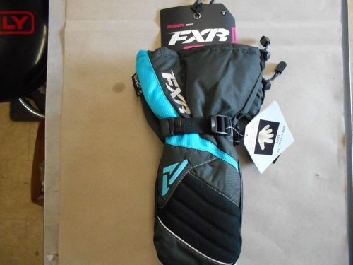 Fxr racing women&#039;s fusion mitt char/aqua medium snowmobile gloves 15615.20410