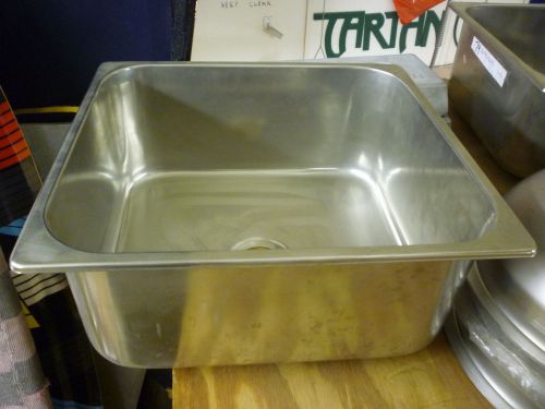 Rectangular polished stainless steel boat sink  (14&#034; x 12.5&#034; x 6&#034; deep)