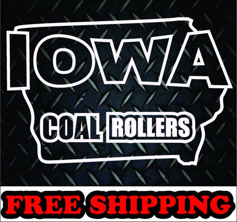 Iowa coal rollers** vinyl decal cummins truck duramax diesel powerstroke