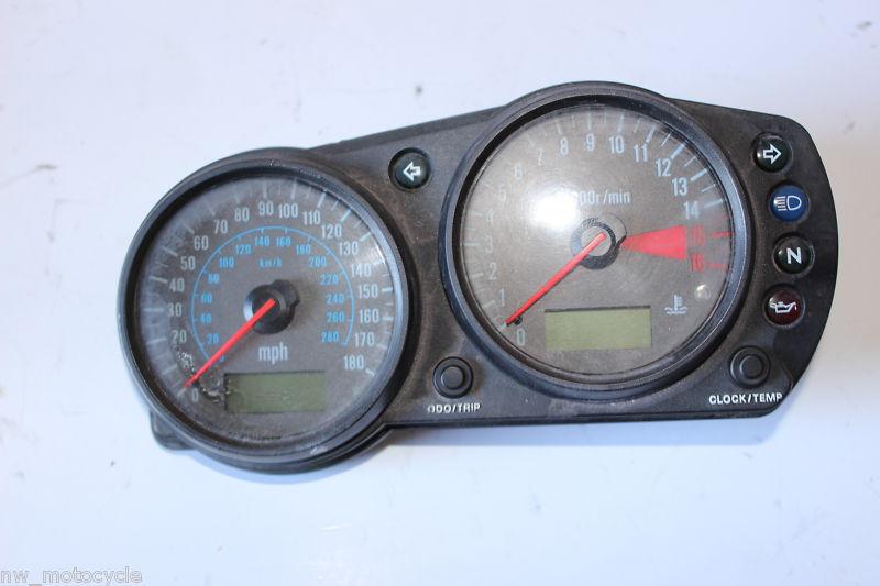 Kawasaki zx6r zx 600 zx6 zx6-r zzr600 zzr gauges speedo meter 2k miles 01 02 kj