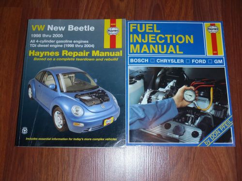 2 book lot vw new beetle haynes repair manual fuel injection volkswagen ford gm