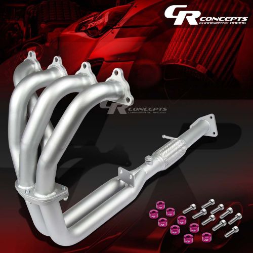 J2 for h23/bb2 ceramic coated exhaust manifold header+purple washer cup bolts