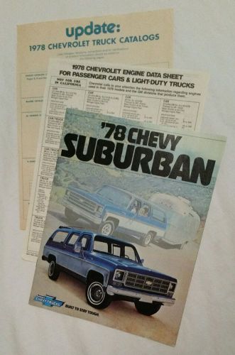 Original 1978 chevrolet suburban suv dealer sales brochure - free shipping chevy