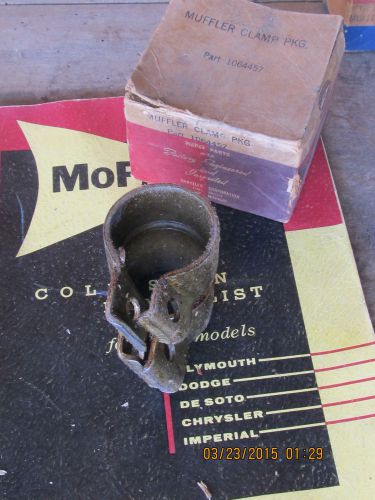 Nos mopar 1939 1940 1941 plymouth tailpipe muffler clamp without hardware