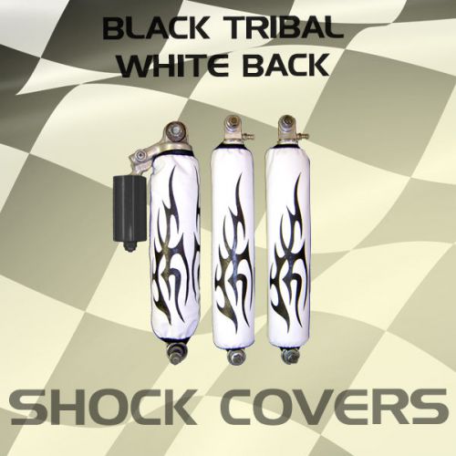 Yamaha raptor 90 black tribal white shock cover #ppp11751 nlw3761