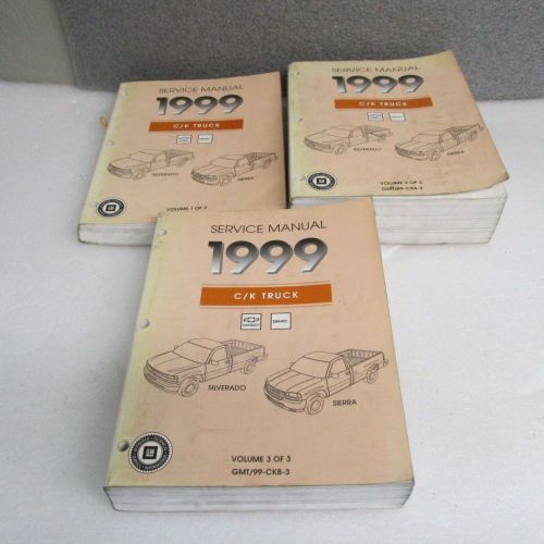 1999 c/k truck service repair shop manuals set 3 silverado sierra