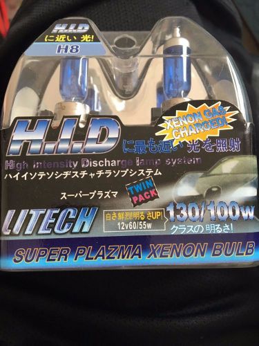 Litech super plazma xenon light bulb set, h8 platinum