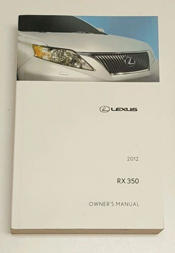 2012 lexus rx 350 rx350 owners manual operater&#039;s user guide book v6 3.5l awd 2wd
