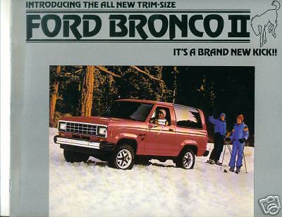 1983 ford bronco ii &#034;standard&#034; xlt&#034; xls&#034; brochure