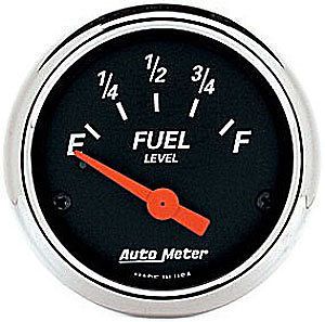 Auto meter 1425 designer black fuel level gauge 2-1/16&#039;&#039; electrical