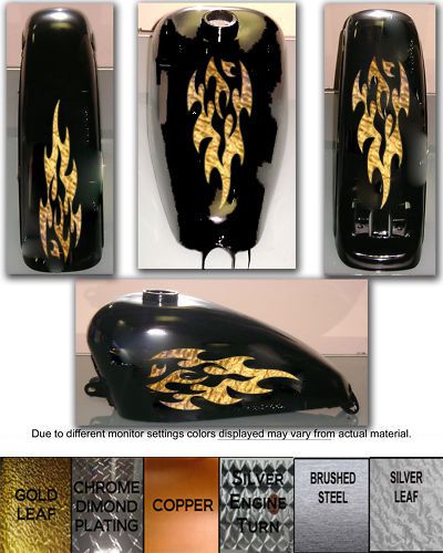 Motorcycle gas tank and fender decal set
