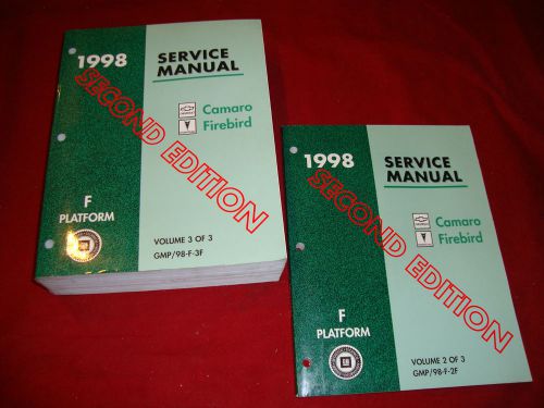 1998 chevrolet camaro gm factory shop repair manuals, vol. 2 &amp; 3 of 3 volume set
