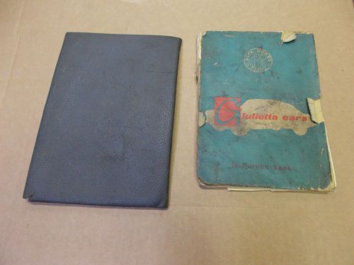 Alfa giulietta instruction book and pouch