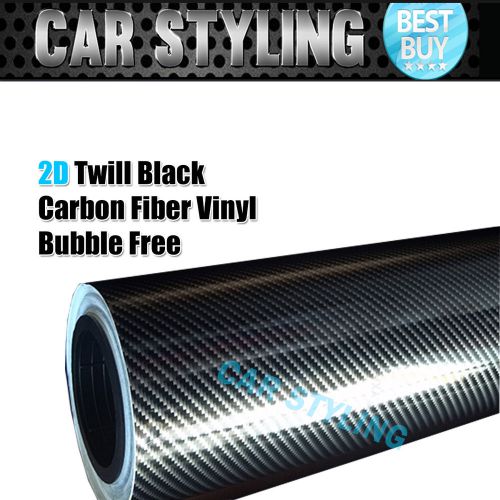 20&#034;x60&#034; black silver 2d high gloss carbon fiber vinyl wrap sticker bubble free