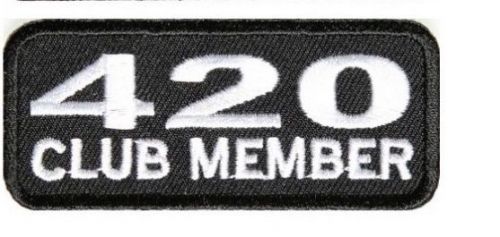 Embroidered motorcycle patch - 420 club member patch
