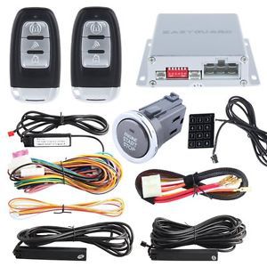 Top intelligent pke passive keyless entry car alarm system remote start starter