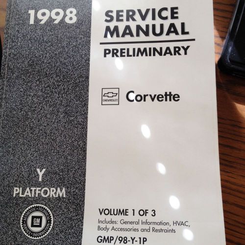 Corvette 1998 factory repair manual 3 volumes