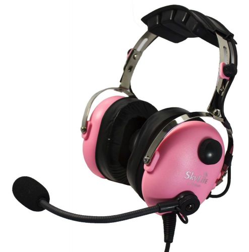 Skylite sl-900mc pink children youth ga aviation pilot headset (mp3 input + bag)