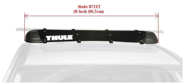 Thule 871 871xt 38" roof rack fairing w/hardware fit square & aero bars bike ski