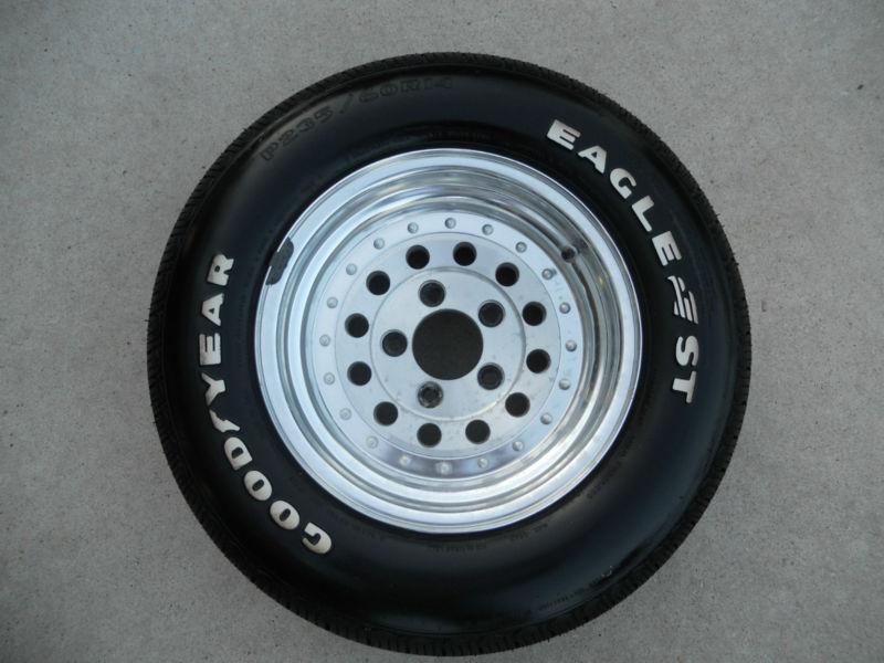  five  enkei 14 x 7  aluminum mag  wheels with tires 235 60/r14  gm 4 3/4" x 5