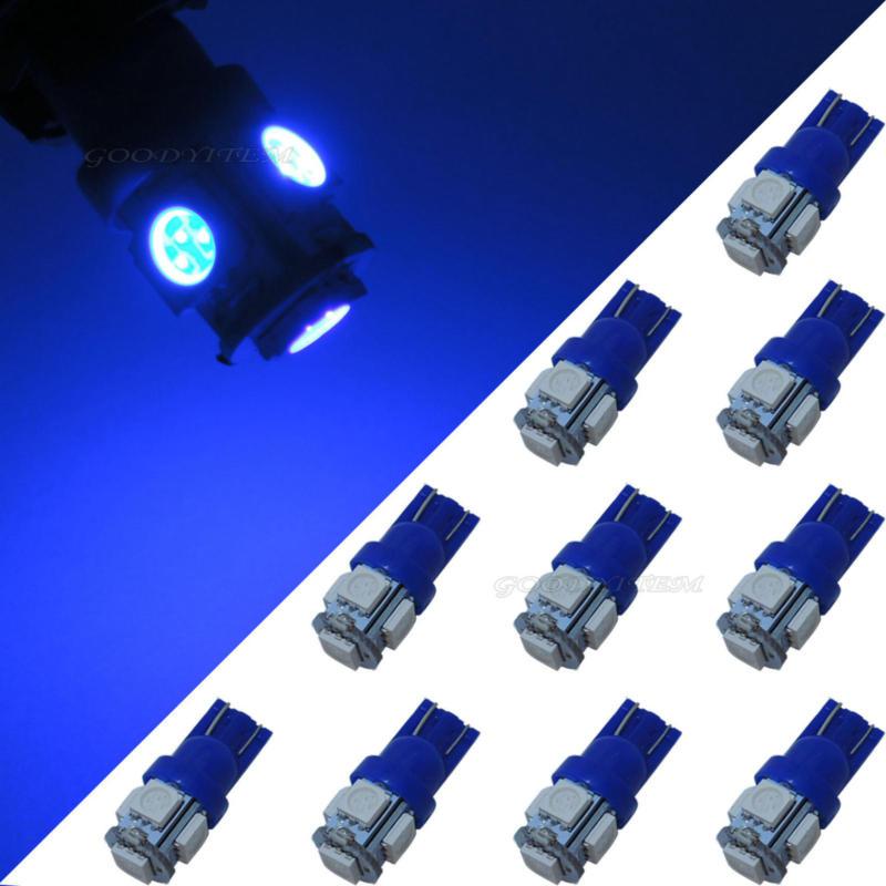 10x ultra blue 5-smd 5050 light bulb lamp t10 168 194 for led wholesale bulk #1