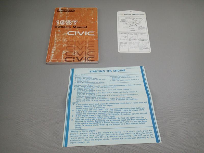 1987 honda civic wagon owners manual