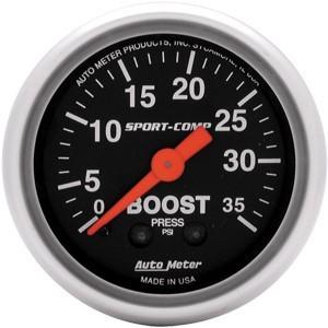 Autometer 2in. boost; 0-35 psi; mech sport-comp