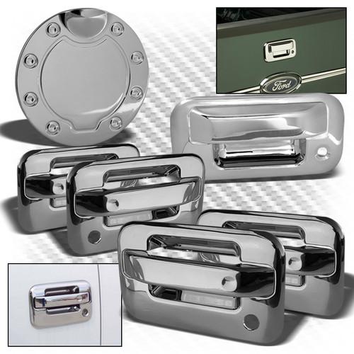 04-08 f150 4dr chromed door (w/o keypad) + tailgate handle + gas tank cover