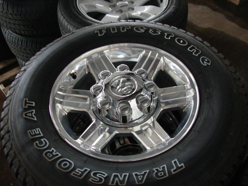 4-17" dodge ram 2500 8 lug alloy wheels rims firestone tires at 2384