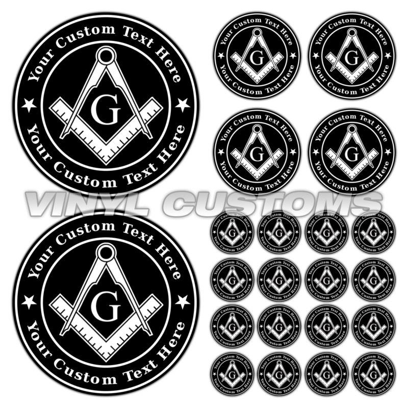 Masonic vinyl decal sticker freemason emblems a02 - 22 pcs.