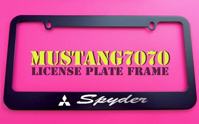 1 brand new mitsubishi eclipse spyder black metal license plate frame