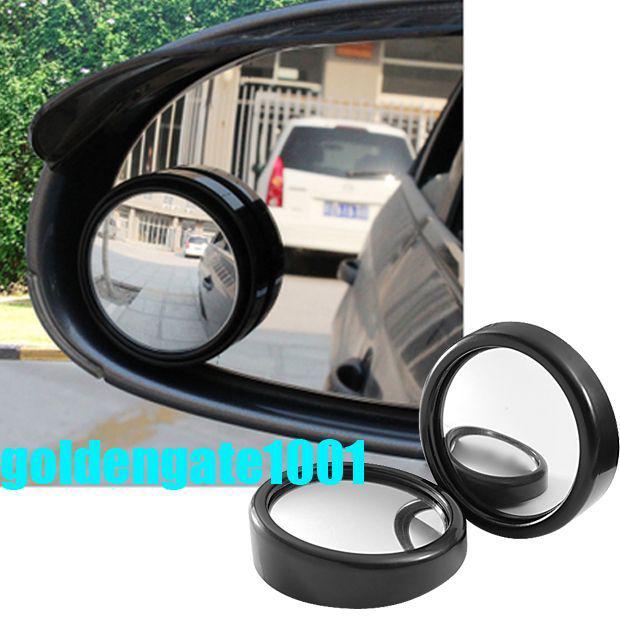 Motorcycle car wide angle round convex side rear view blind spot mirrors 2pcs 