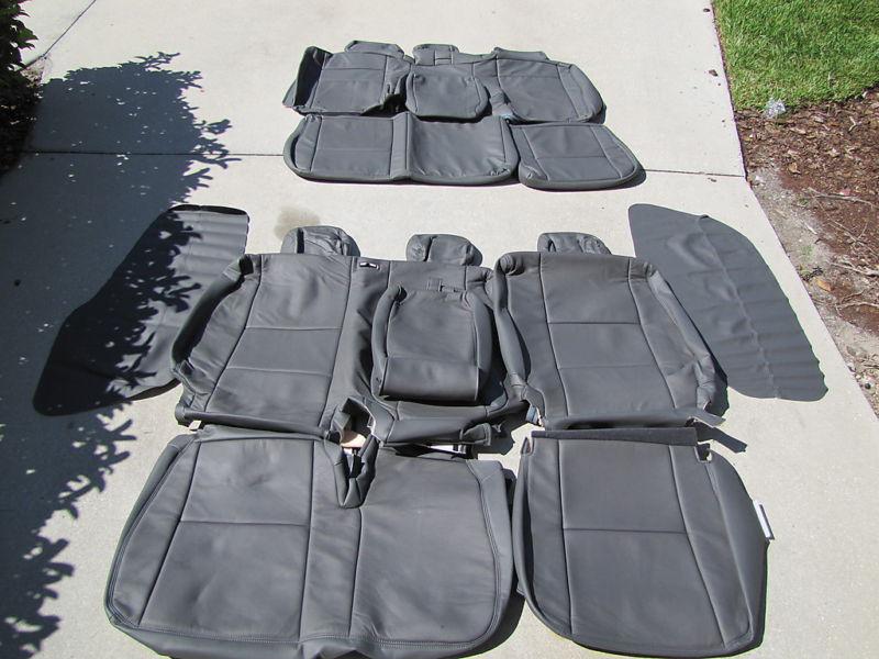 Toyota tundra access cab leather seat covers 05-06 grey
