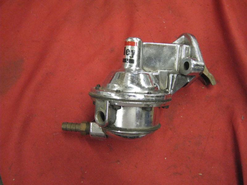 Holley chevrolet chrome fuel pump - big ports - application up to buyer