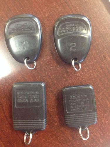 Keyless remote 2 gm,s and 2 fords. read description for number