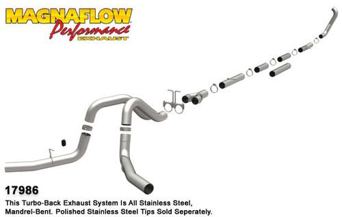 Magnaflow 17986 ford diesel 7.3l , 4in dual custom builder pipe kit exhaust